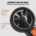 Digital Wind Speed Anemometer CFM Meter with Temperature LED Display