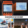 Digital Wind Speed Anemometer CFM Meter with Temperature LED Display