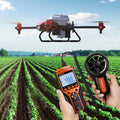 Digital Wind Speed Anemometer CFM Meter with Temperature LED Display