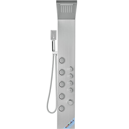 Shower Panel 4 Modes Rainfall Waterfall Massage Jets Handheld 59" Hose
