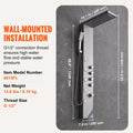 Shower Panel 4 Modes Rainfall Waterfall Massage Jets Handheld 59