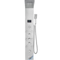 Shower Panel 6 Modes LED Rainfall Waterfall 8 Massage Jets Stainless Steel