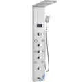 Shower Panel 6 Modes LED Rainfall Waterfall 8 Massage Jets Stainless Steel