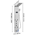 Shower Panel System, 6 Shower Modes, LED & Screen Hydroelectricity Shower Panel Tower, Rainfall, Waterfall, 5 Massage Jets, Tub Spout, Handheld Shower, Stainless Steel Wall-Mounted Shower Set
