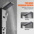 Shower Panel 6 Modes LED Rainfall Waterfall Massage Jets Handheld