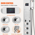 Shower Panel 6 Modes LED Rainfall Waterfall Massage Jets Handheld