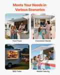 Concession Window 188x102cm Aluminum Food Truck Service 85°