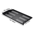 2PCS 1U Server Rack Shelf, 254mm Depth, 22.68kg Max Load Capacity Vented Cantilever or Wall Mount Rack Mount Shelf with Tray, Good Air Circulation for 482.6mm Network Cabinet or Equipment Rack