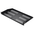 2PCS 1U Server Rack Shelf, 254mm Depth, 22.68kg Max Load Capacity Vented Cantilever or Wall Mount Rack Mount Shelf with Tray, Good Air Circulation for 482.6mm Network Cabinet or Equipment Rack