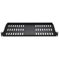 2PCS 1U Server Rack Shelf, 254mm Depth, 22.68kg Max Load Capacity Vented Cantilever or Wall Mount Rack Mount Shelf with Tray, Good Air Circulation for 482.6mm Network Cabinet or Equipment Rack
