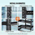 Server Rack Shelf 1U 254mm Depth 22.68kg Vented Cantilever Wall Mount