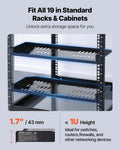 Server Rack Shelf 1U 4pc 22.68kg Vented Cantilever Wall Mount