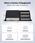 Server Rack Shelf 1U 4pc 22.68kg Vented Cantilever Wall Mount