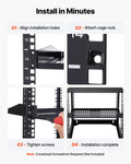 Server Rack Shelf 1U 4pc 22.68kg Vented Cantilever Wall Mount