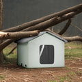 Heated Cat House Outdoor Shelter 600D Oxford Foldable Green