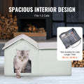 Heated Cat House Outdoor Shelter 600D Oxford Large Green