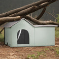 Heated Cat House Outdoor Shelter 600D Oxford Large Green
