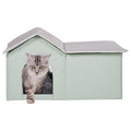 Heated Cat House Outdoor Shelter 600D Oxford Large Green