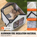 Heated Cat House Outdoor Shelter 600D Oxford Small Green