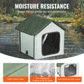 Heated Cat House Outdoor Shelter 600D Oxford Small Green