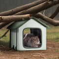 Heated Cat House Outdoor Shelter 600D Oxford Small Green