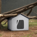 Heated Cat House Outdoor Shelter 600D Oxford Foldable Grey