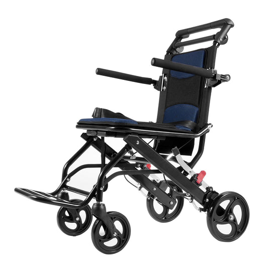 Aluminum Wheelchair Foldable Self-Lock 220lbs 15.75" Seat Adult