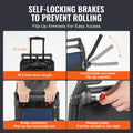 Aluminum Wheelchair Foldable Self-Lock 220lbs 15.75