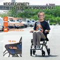 Aluminum Wheelchair Foldable Self-Lock 220lbs 15.75