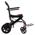 Wheelchair Aluminum Alloy Transport Chair Foldable 18-In W Seat 220lbs