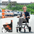 Wheelchair Aluminium Alloy Transport Chair Foldable 18