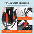 Wheelchair Aluminium Alloy Transport Chair Foldable 18