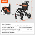 Wheelchair Aluminium Alloy Transport Chair Foldable 18