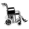 Wheelchair Steel Transport Chair Foldable 24in Seat 300lbs Capacity