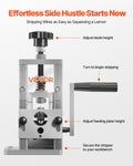 VEVOR Wire Stripper Machine 1.5-25mm Manual Hand Crank Drill Powered