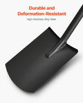 Square Shovel 122cm Heavy-Duty Alloy Steel Blade Non-Slip Handle