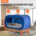 Bed Tent Full Size 2 Door Privacy Canopy Breathable Blackout Pongee