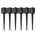 Fence Post Anchor Ground Spike 6 Pack 24x4x4 Metal Stakes