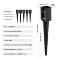Fence Post Anchor Ground Spike 6 Pack 24x4x4 Metal Stakes