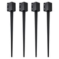 Fence Post Anchor Ground Spike 4 Pack 36x4x4cm Metal Stakes