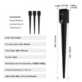 Fence Post Anchor Ground Spike 4 Pack 36x4x4cm Metal Stakes