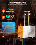 Portable Propane Forge 2 Burner 2600°F Blacksmithing Stainless Steel
