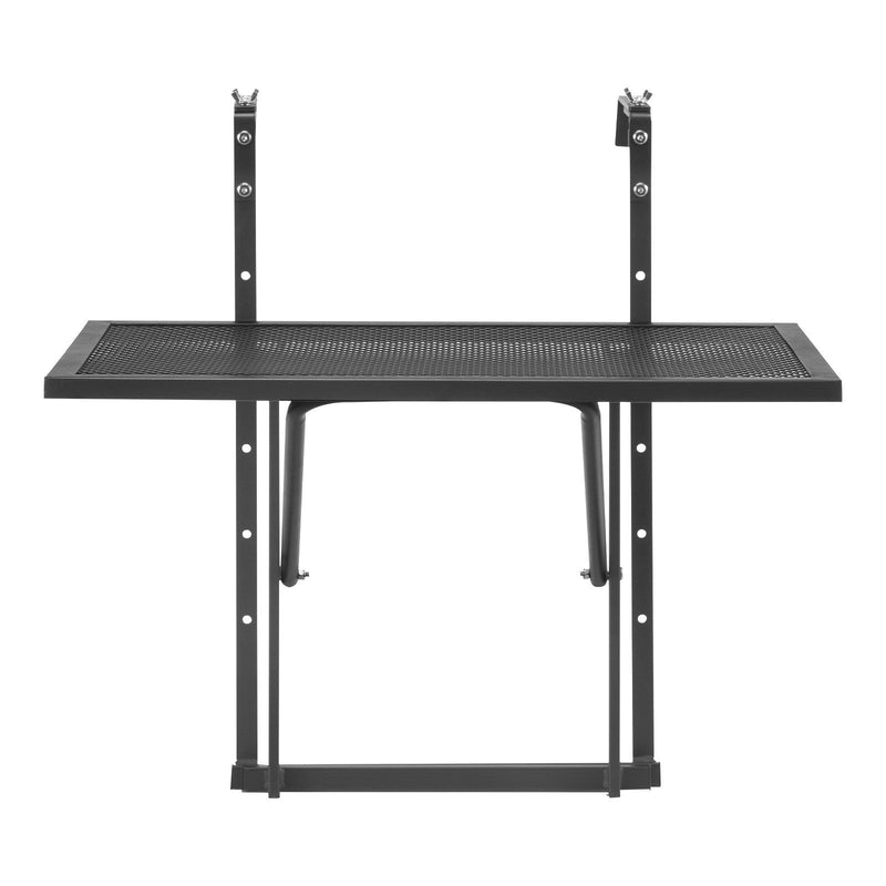 Balcony Hanging Table 610x410mm Metal Folding Railing 5-Level