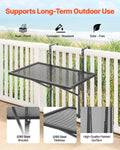 Balcony Hanging Table 610x410mm Metal Folding Railing 5-Level