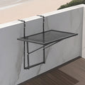 Balcony Hanging Table 610x410mm Metal Folding Railing 5-Level