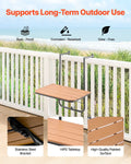 Balcony Hanging Table 595x400mm Folding Railing 4-Level Adjustable
