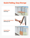 Balcony Hanging Table 595x400mm Folding Railing 4-Level Adjustable