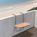 Balcony Hanging Table 595x400mm Folding Railing 4-Level Adjustable