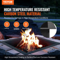 Fire Pit Ring 42x42in Carbon Steel Square DIY Campfire Outdoor