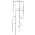 Tomato Cages, 30 x 30 x 117 cm, 5 Packs Square Plant Support Cages, Silver PVC-Coated Steel Tomato Towers for Climbing Vegetables, Plants, Flowers, Fruits